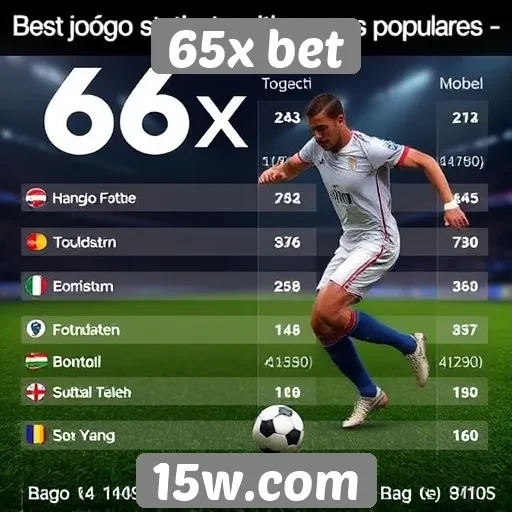 Estatísticas de jogos populares no 65x bet